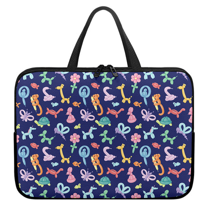 Animal Balloon Pattern Print Laptop Sleeve With Handle
