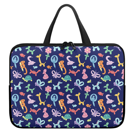 Animal Balloon Pattern Print Laptop Sleeve With Handle