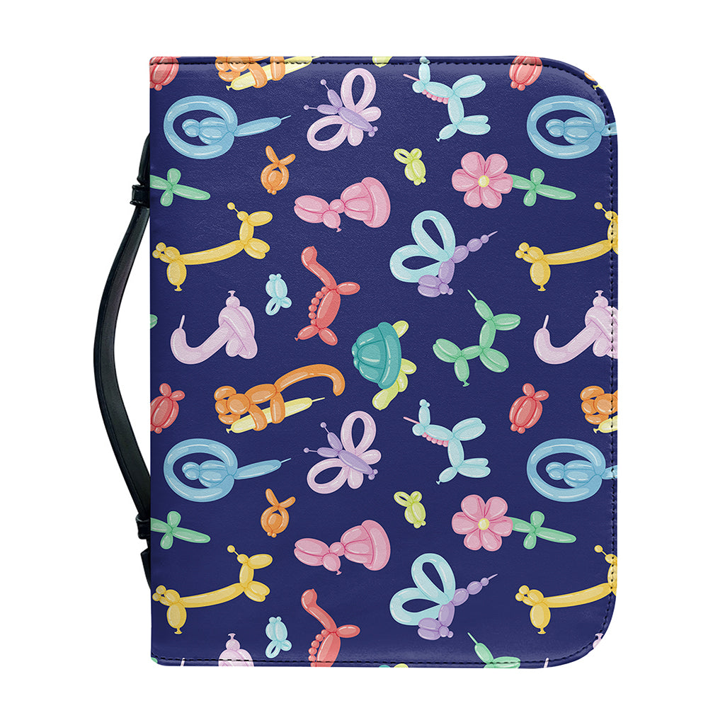 Animal Balloon Pattern Print Leather Bible Cover