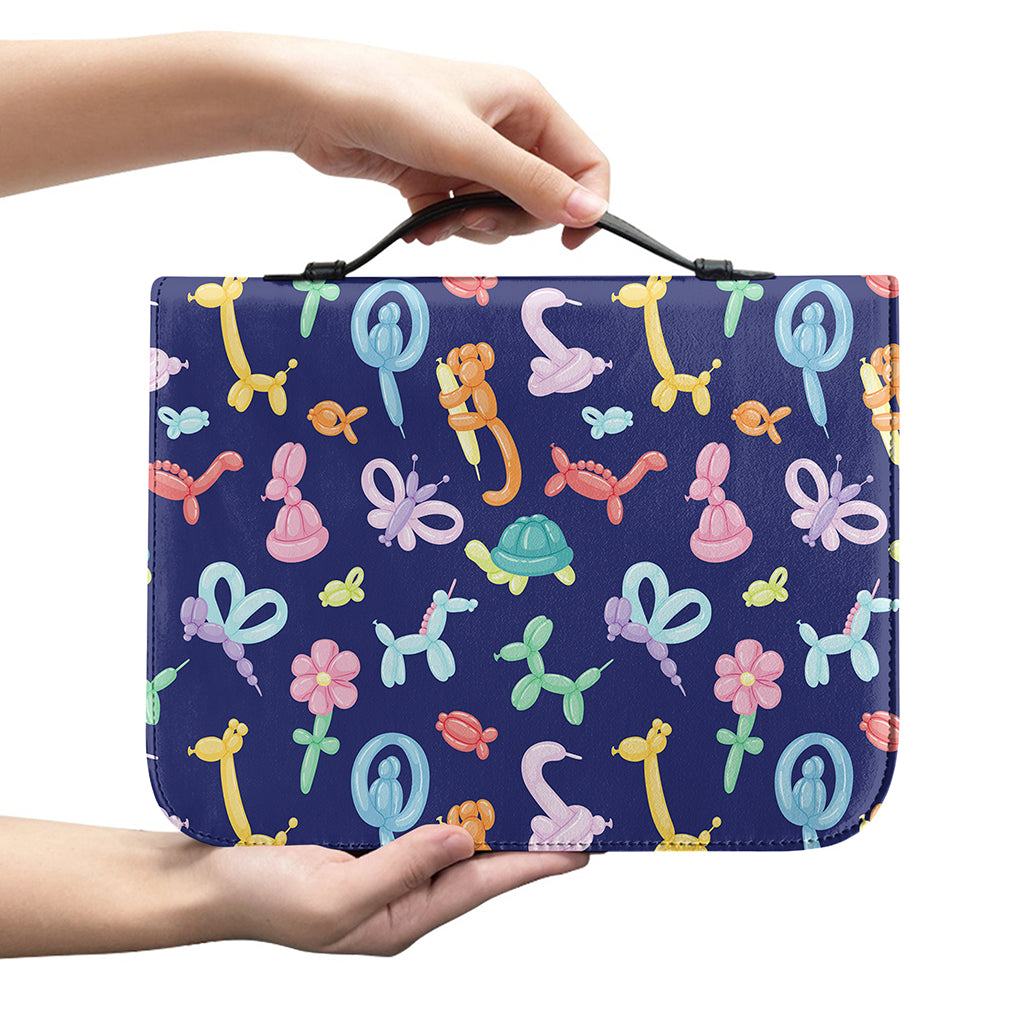 Animal Balloon Pattern Print Leather Bible Cover