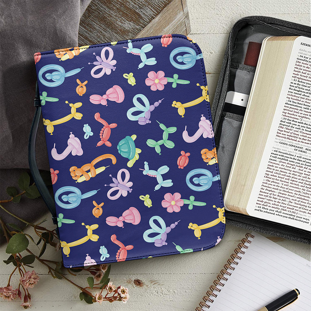 Animal Balloon Pattern Print Leather Bible Cover