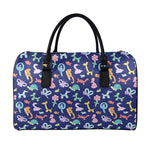Animal Balloon Pattern Print Leather Duffle Bag