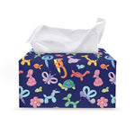 Animal Balloon Pattern Print Leather Tissue Box Cover