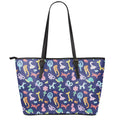 Animal Balloon Pattern Print Leather Tote Bag With Zipper