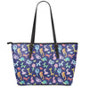 Animal Balloon Pattern Print Leather Tote Bag