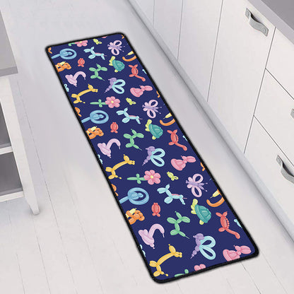 Animal Balloon Pattern Print Long Kitchen Mat