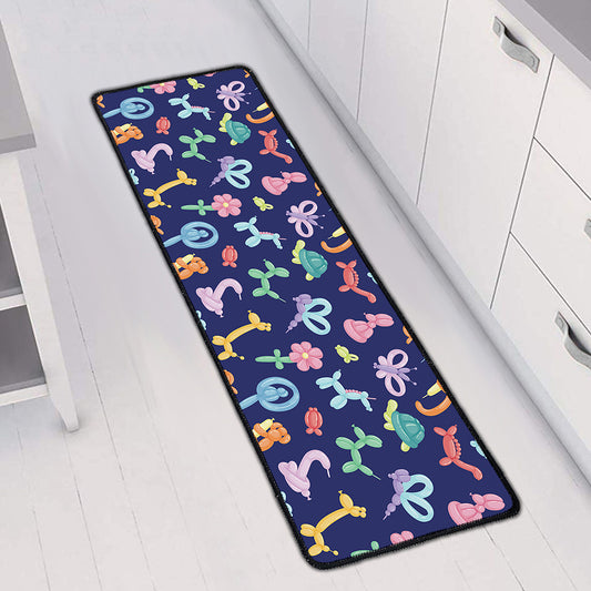 Animal Balloon Pattern Print Long Kitchen Mat