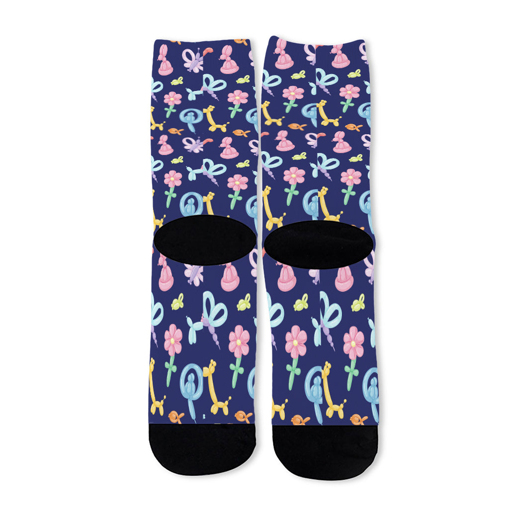 Animal Balloon Pattern Print Long Socks