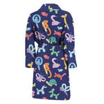 Animal Balloon Pattern Print Men's Bathrobe