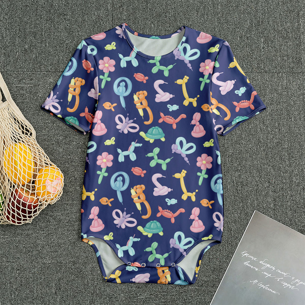 Animal Balloon Pattern Print Men's Bodysuit