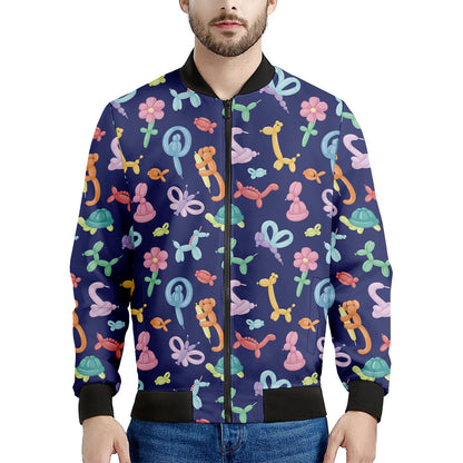 Animal Balloon Pattern Print Men's Bomber Jacket