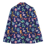 Animal Balloon Pattern Print Men's Cotton Blazer
