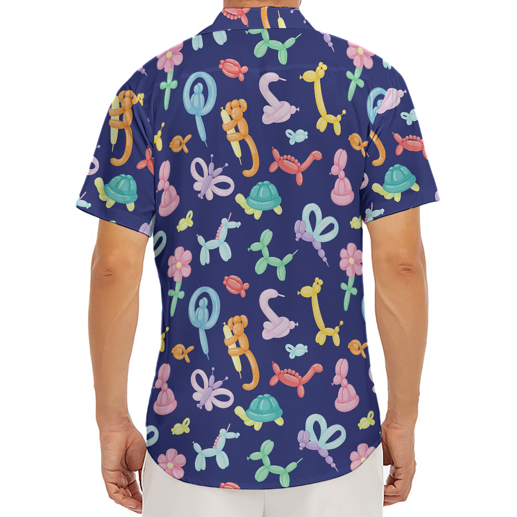 Animal Balloon Pattern Print Men's Deep V-Neck Shirt