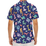 Animal Balloon Pattern Print Men's Deep V-Neck Shirt