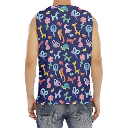 Animal Balloon Pattern Print Men's Fitness Tank Top