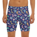 Animal Balloon Pattern Print Men's Long Boxer Briefs