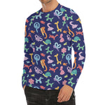 Animal Balloon Pattern Print Men's Long Sleeve Rash Guard