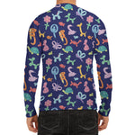 Animal Balloon Pattern Print Men's Long Sleeve Rash Guard