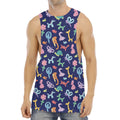 Animal Balloon Pattern Print Men's Muscle Tank Top
