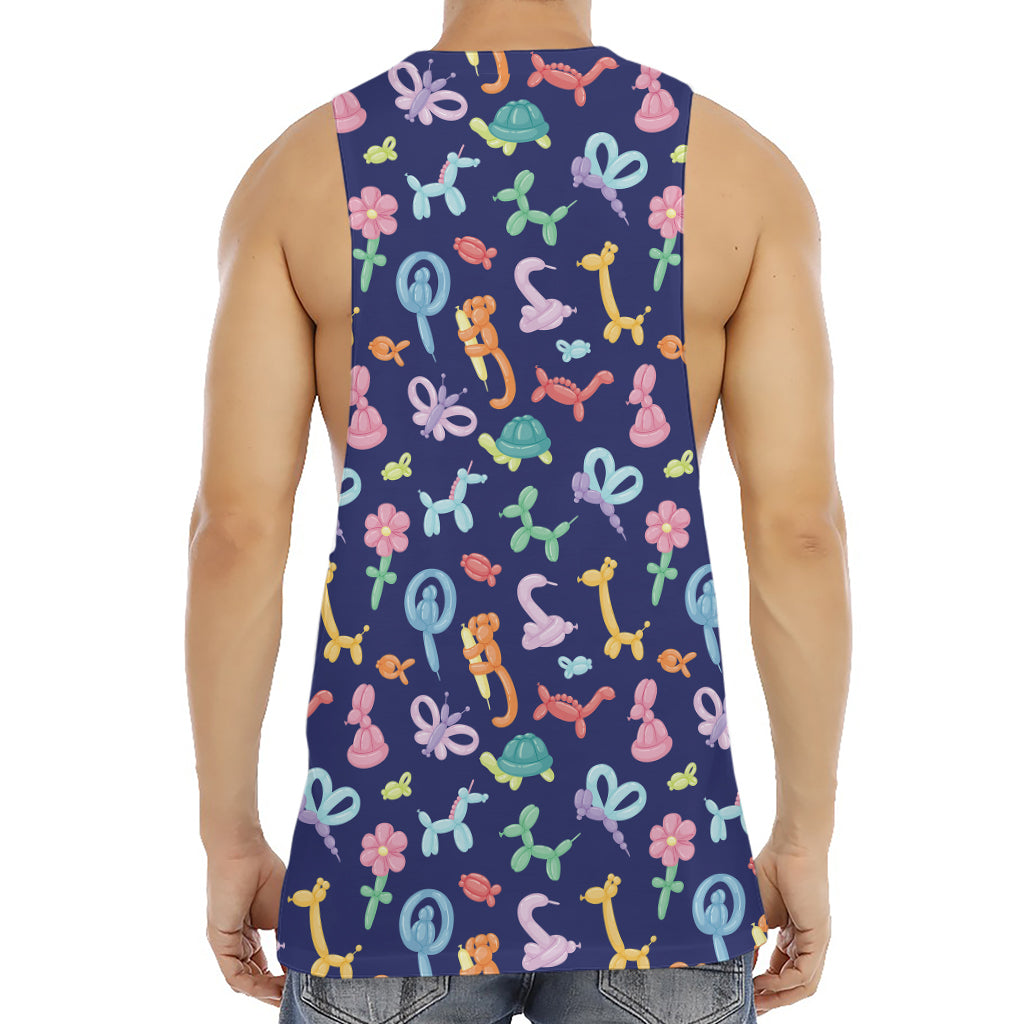 Animal Balloon Pattern Print Men's Muscle Tank Top