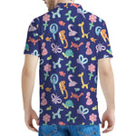 Animal Balloon Pattern Print Men's Polo Shirt