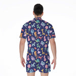 Animal Balloon Pattern Print Men's Rompers