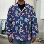 Animal Balloon Pattern Print Men's Shirt Jacket