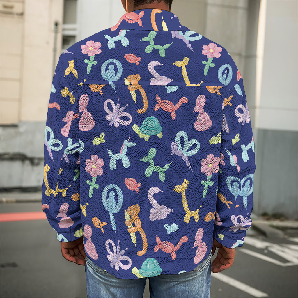 Animal Balloon Pattern Print Men's Shirt Jacket