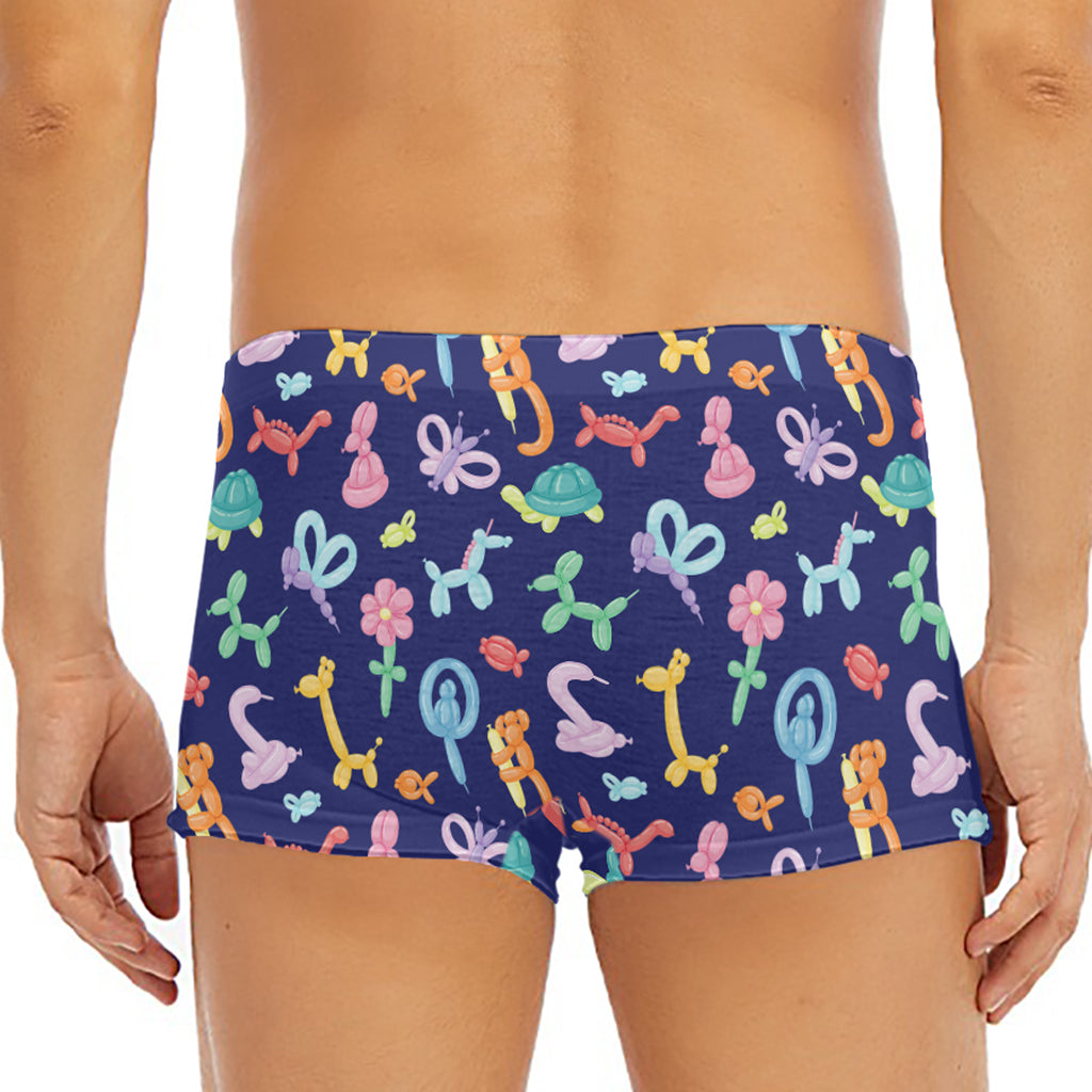 Animal Balloon Pattern Print Men's Short Boxer Briefs
