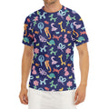 Animal Balloon Pattern Print Men's Short Sleeve Rash Guard
