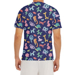 Animal Balloon Pattern Print Men's Short Sleeve Rash Guard