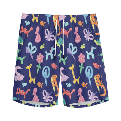 Animal Balloon Pattern Print Men's Sports Shorts