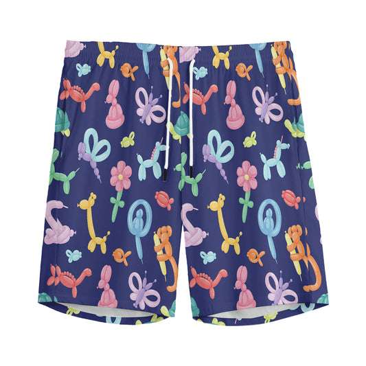 Animal Balloon Pattern Print Men's Sports Shorts