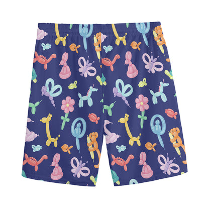 Animal Balloon Pattern Print Men's Sports Shorts