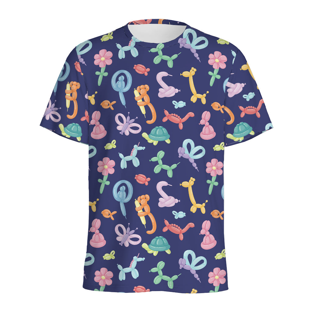 Animal Balloon Pattern Print Men's Sports T-Shirt