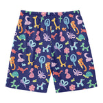 Animal Balloon Pattern Print Men's Swim Trunks