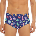 Animal Balloon Pattern Print Men's Triangle Swim Briefs