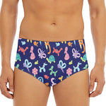 Animal Balloon Pattern Print Men's Triangle Swim Briefs