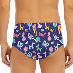Animal Balloon Pattern Print Men's Triangle Swim Briefs