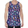 Animal Balloon Pattern Print Men's Velvet Tank Top