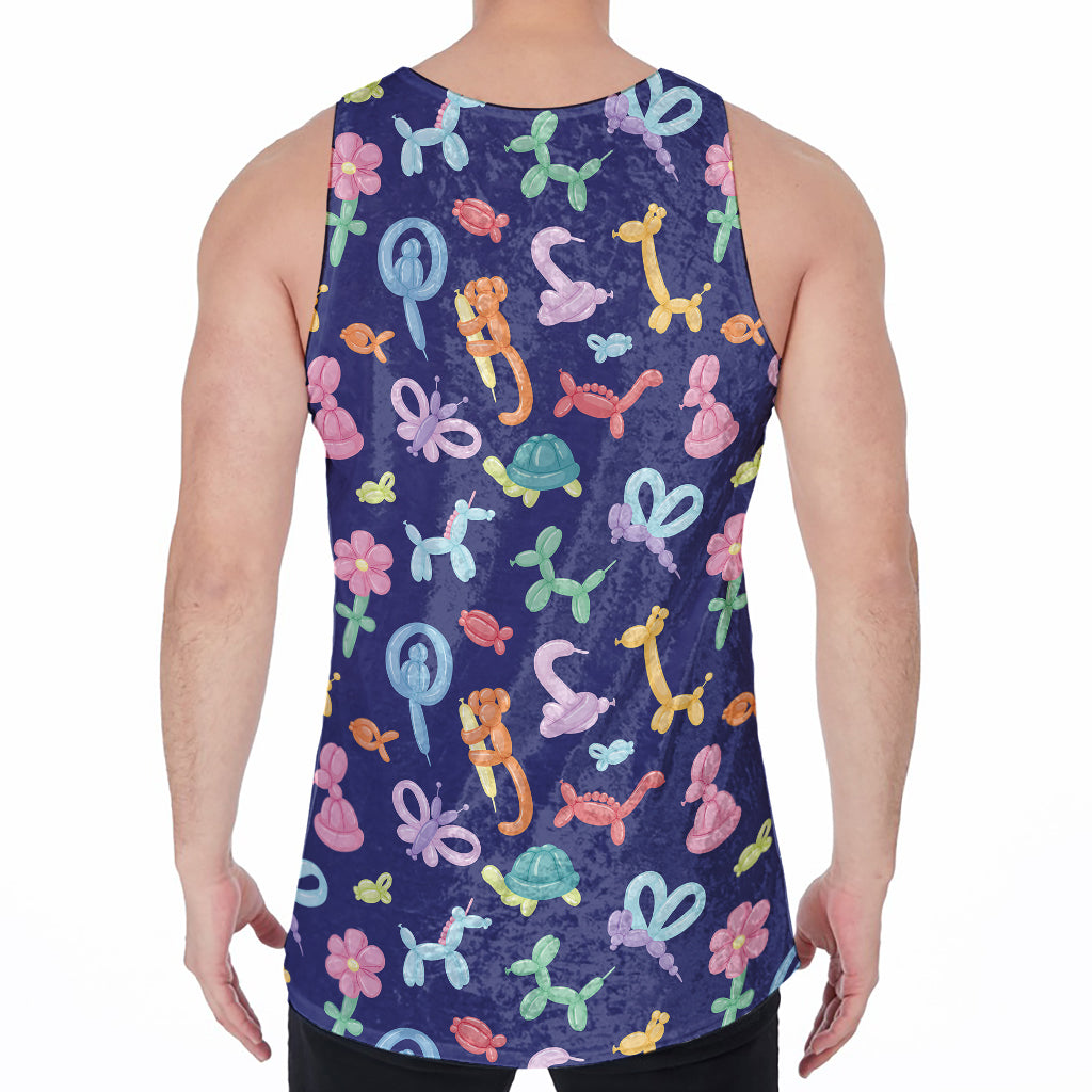 Animal Balloon Pattern Print Men's Velvet Tank Top