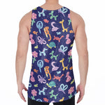 Animal Balloon Pattern Print Men's Velvet Tank Top