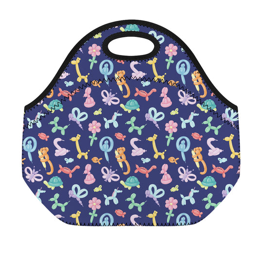 Animal Balloon Pattern Print Neoprene Lunch Bag