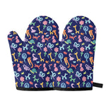 Animal Balloon Pattern Print Oven Mitts