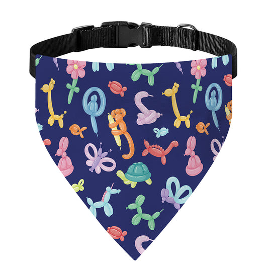 Animal Balloon Pattern Print Over The Collar Dog Bandana