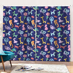 Animal Balloon Pattern Print Pencil Pleat Curtains