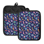 Animal Balloon Pattern Print Pot Holders With Pocket