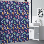 Animal Balloon Pattern Print Premium Shower Curtain