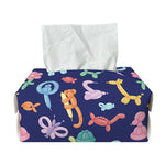 Animal Balloon Pattern Print Rectangle Tissue Box Cover