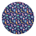 Animal Balloon Pattern Print Round Blanket